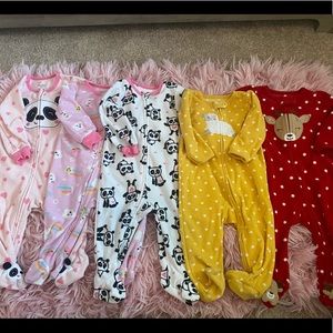 5 fleece sleepers 6-9 months